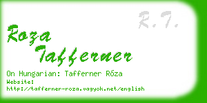 roza tafferner business card
